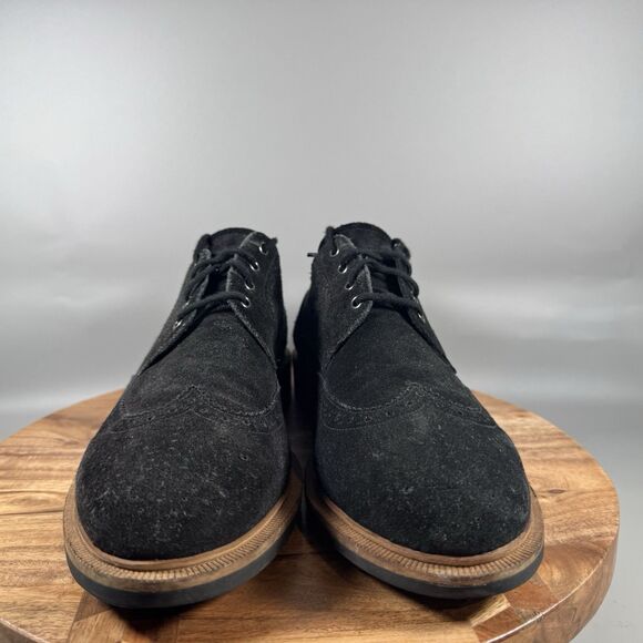 Clarks Foxwell Limit Men's Black Suede Brogue Wingtips Shoes Size 10 - Picture 2 of 8